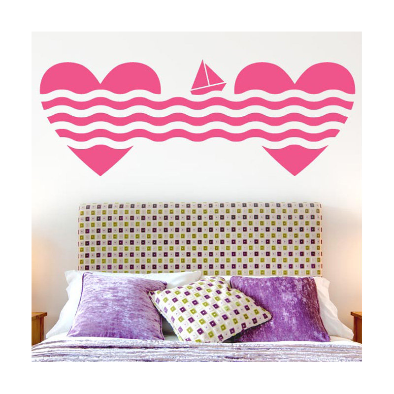 Non-Wall Damaging Wall Decal, Pink, Large