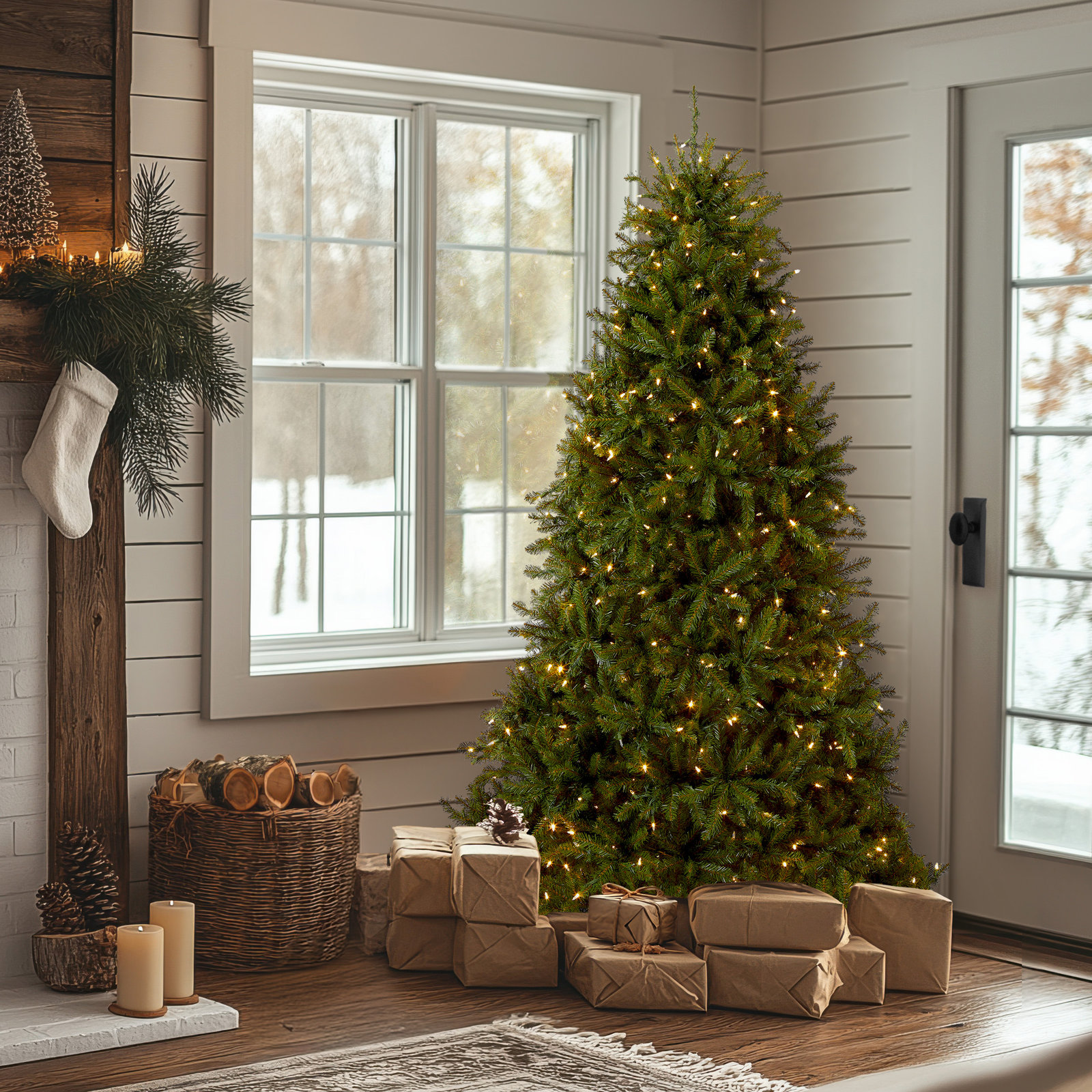 Leterra Dunhill 12' Pre-Lit Fir Christmas Tree, 6.5' 