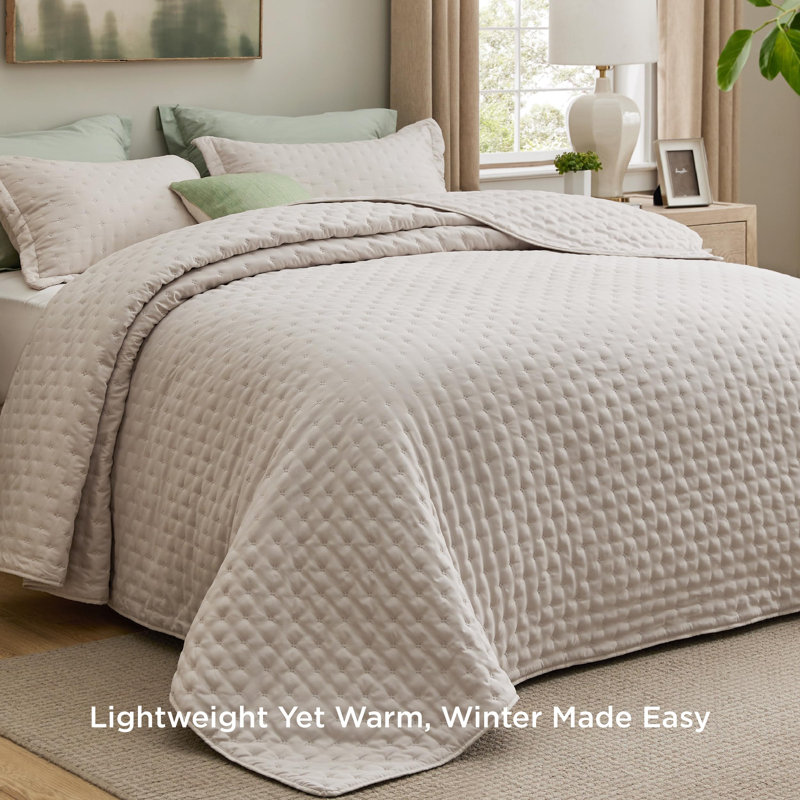 Bedsure Quilt Set - Ultra Soft Quilt Bedding Set for Pink Bedroom Decor, Lightweight Comforter with 1 Pillow Sham, Coverlet 68x86 Inch