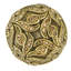 TRESCOTT KNOB; DECORATED WITH SWAROVSKI® LT. SMOKE & LT. COLORADO CRYSTAL; MUSEUM GOLD