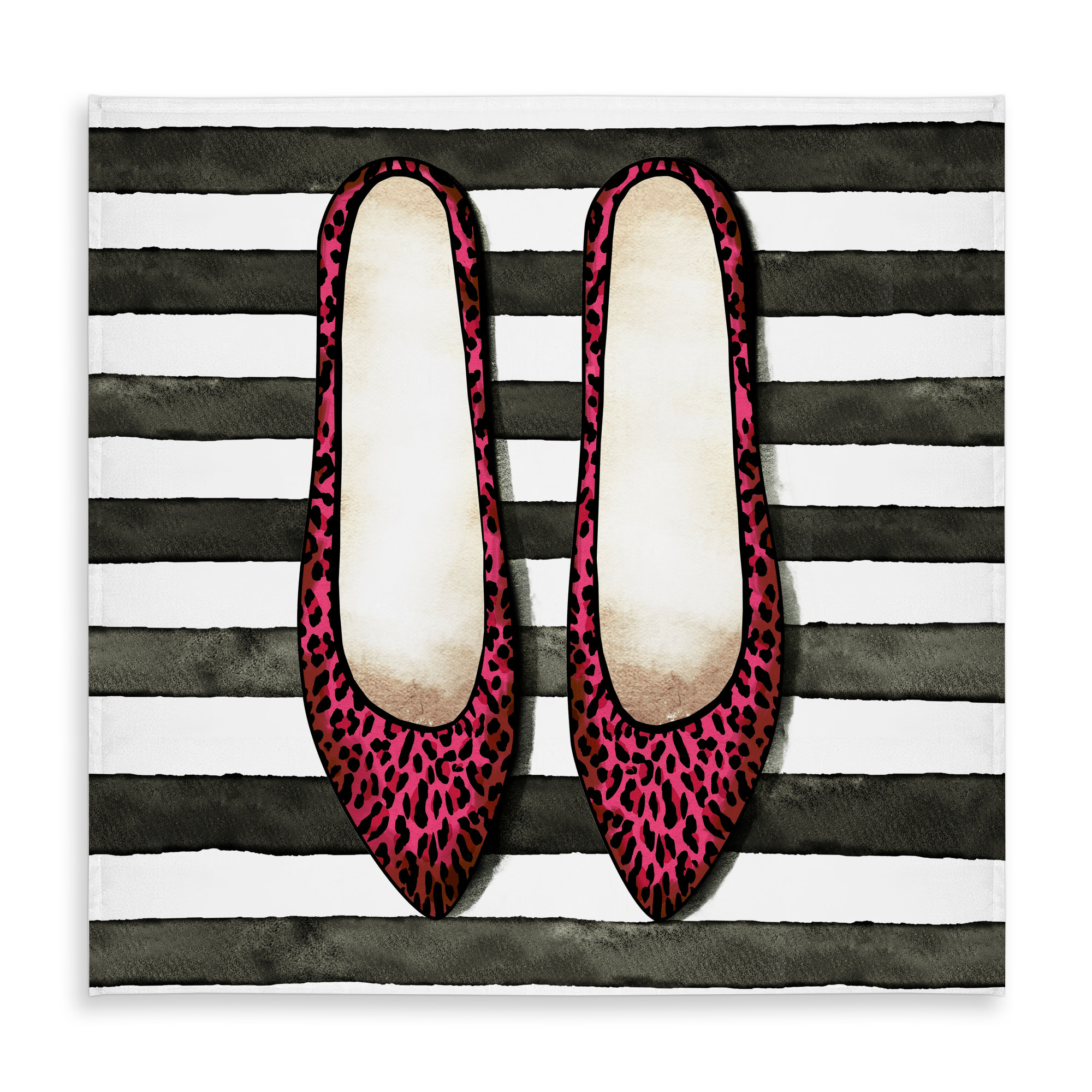 East Urban Home Leopard Pink Shoes Tablecloth - Indoor/Outdoor Home ...