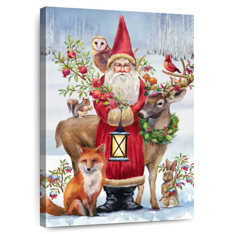 Père Noël Lelend Winter Woodland, H 24 po x l 16 po