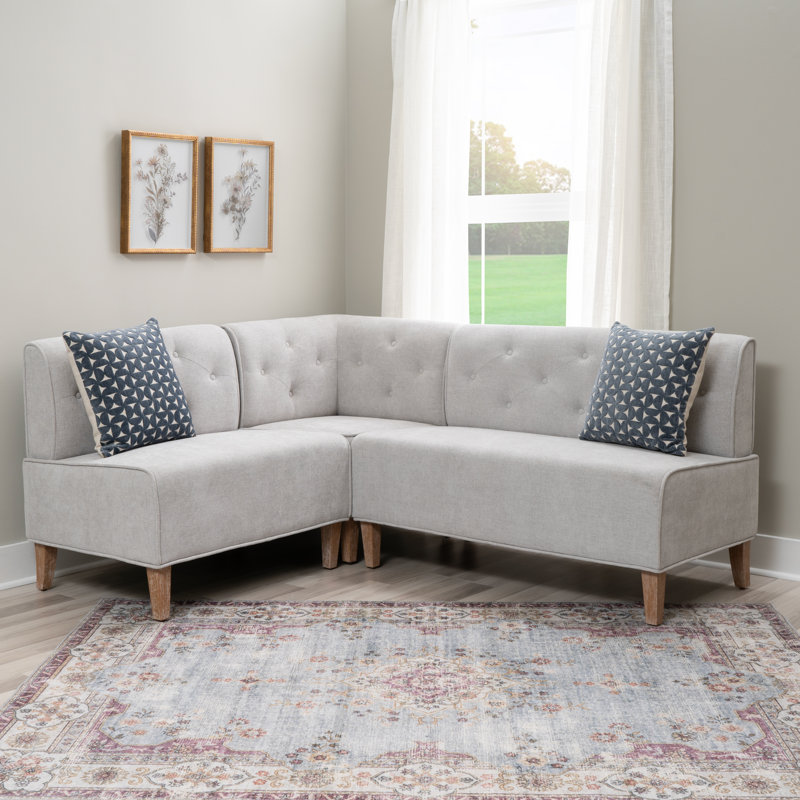 Ehrhart Tufted Back Upholstered Corner Bench