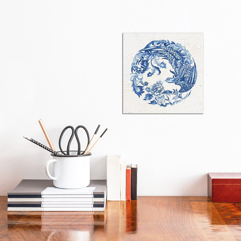 " Chinese Porcelain I " by Eva Watts, 12" H x 12" W x 0.75" D