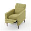 Fauteuil inclinable Mid-Century moderne en tissu avec pieds fuselés vert