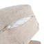 Fauteuil club d'extérieur en aluminium Cora, structure argentée avec coussin beige