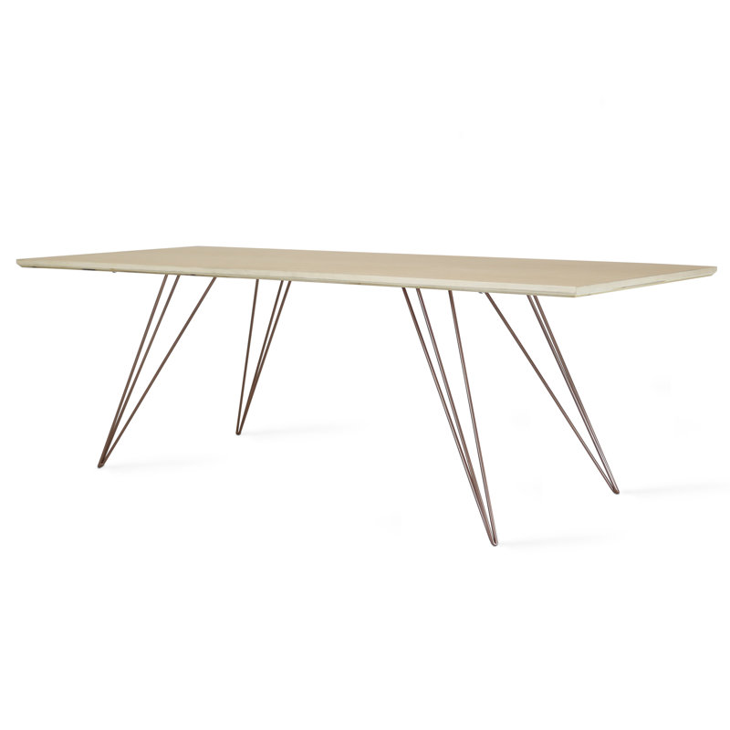 Williams Coffee Table, 18" H x 54" L x 23" W, Rose Copper, Maple