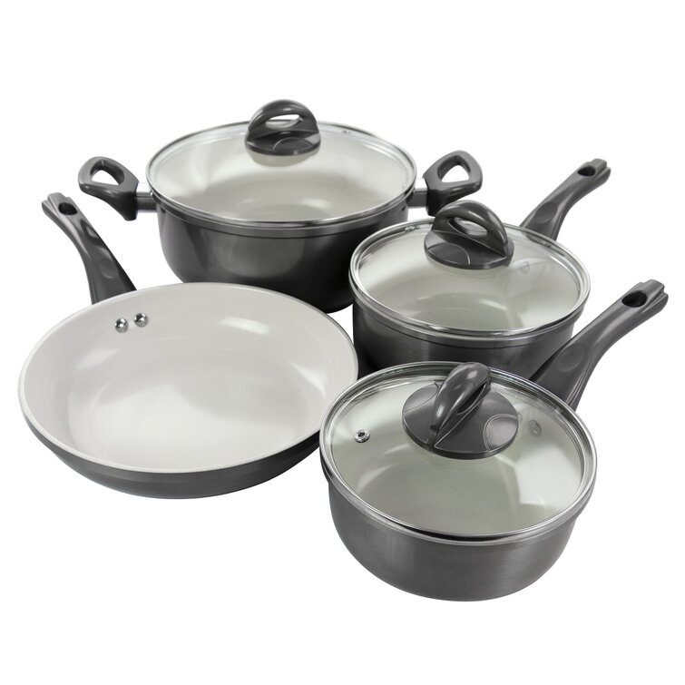 Velaze Haru 16 - Piece Non-Stick Enameled Cast Iron Cookware Set