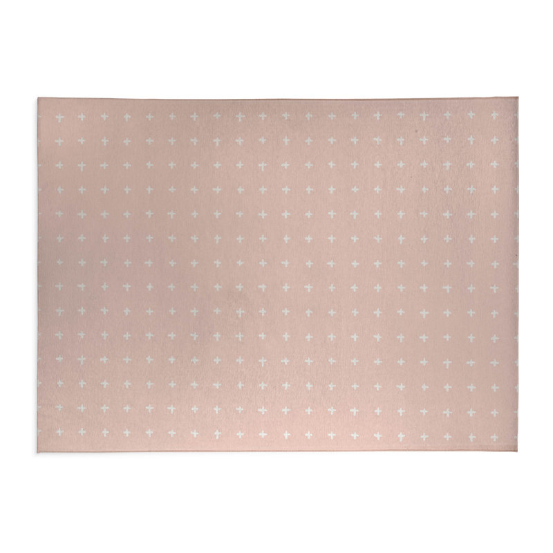 Tapis de bureau léger Criss, L 6 pi x L 4 pi, Rose