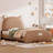 Twin Size Upholstered Platform Bed With Bear-Shaped Headboard And Footboard-919418211