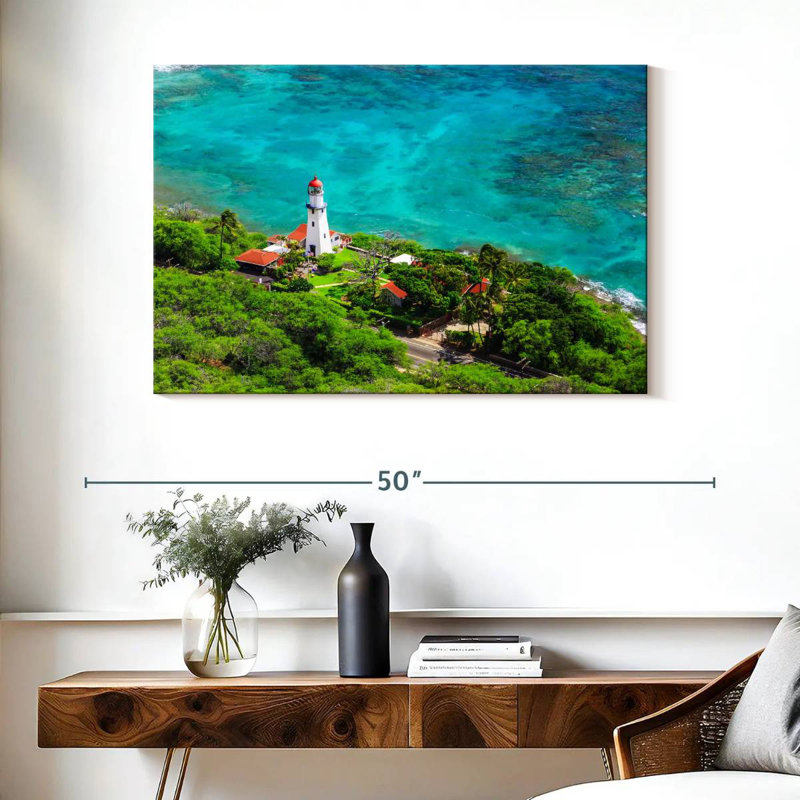 Diamond head lighthouse Aletra, H 26 po x l 39 po