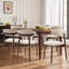 Upholstered Solid Wood Dining Chair, Curved Ergonomic Backrest, Modern Side Chair for Dining Room-1206600235
