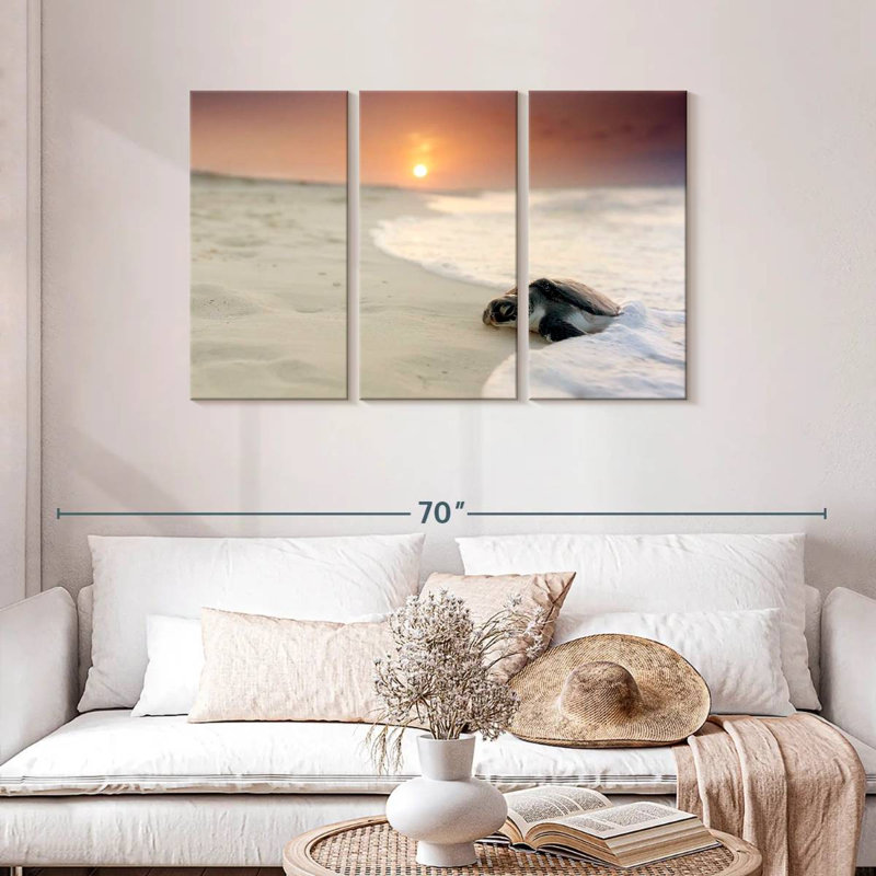 Turtle On The Shore, 28" H x 45" W