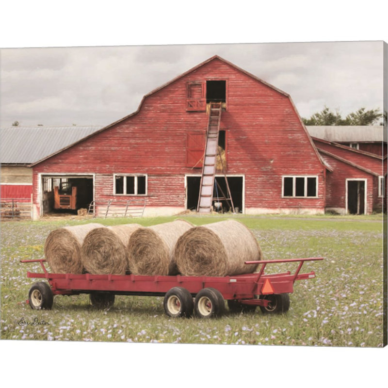 «Clay Hay Hay Wagon» par Lori Deiter, art mural sur toile