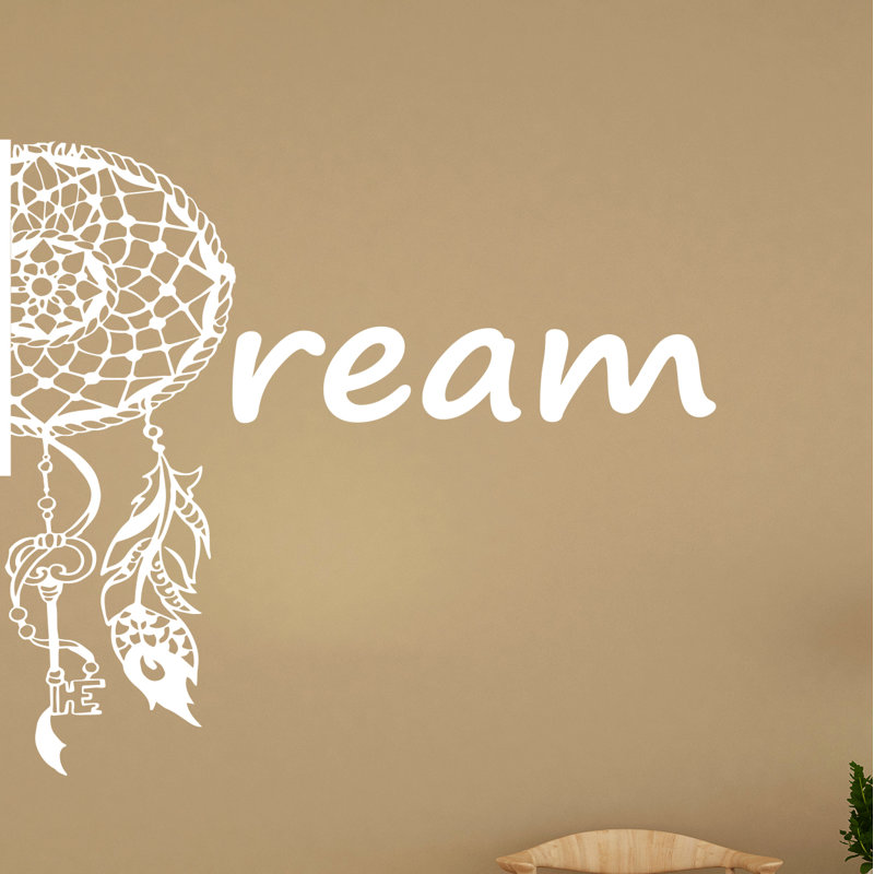 Décalcomanie murale Dreamcatcher, Blanc, H 22 po x l 25 po