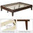 12" High Wood Platform Bed Frame, Solid Wood Platform Bed with Sturdy Slat Support, Without Headboard, No Box Spring Needed-725196499-673696002