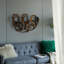 Décoration murale feuille d'or 38,5 x 22 x 4,2 po Seretha