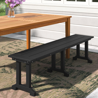Vinnie Outdoor All-Weather HDPE Dining Bench