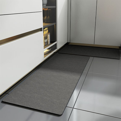 Ensemble de 2 tapis de cuisine antidérapants lavables