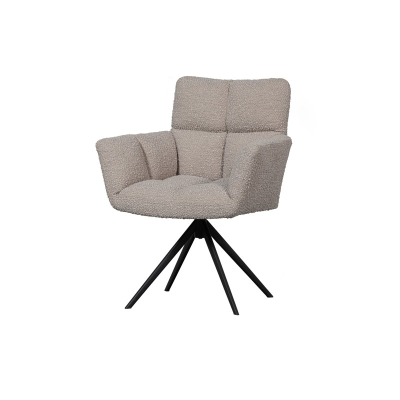 Vinny 46cm H Tufted Fabric Upholstered Upholstered Back Armchair
