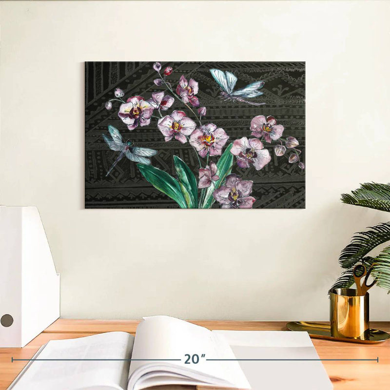 Harnek Boho Orchid Landscape Black