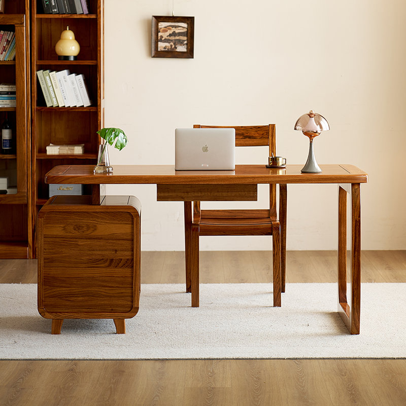 Solid Wood Practical 4-drawer Writing Desk 62.99in