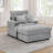 39" Wide Corduroy Upholstered Chaise Lounge Chair Accent Chair with Cup Holder for Living Room, Bedroom, Office-1533877468