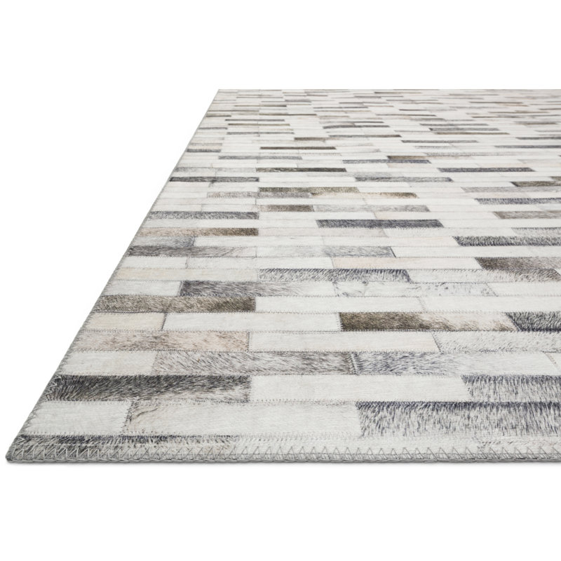 Tapis ivoire à motif géométrique Rogers, Rectangle 2 pi 3 po x 3 pi 9 po