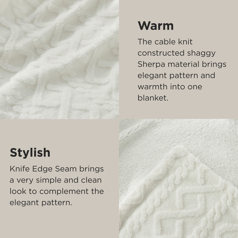 Downey Throw Blanket, White