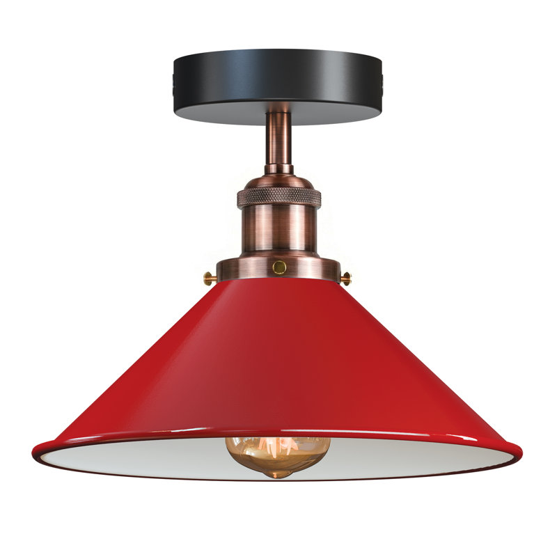 Semi Flush Mount, Red