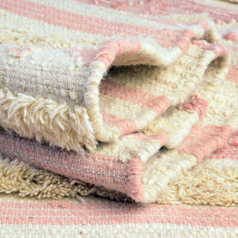 Tapis de couloir contemporain de couleur rose Annonciata, Tapis de couloir 2 pi 2 po x 8 pi 2 po