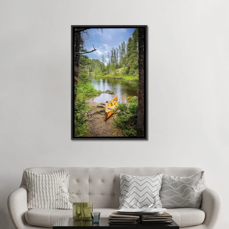 «Gateway To The Wilderness», reproduction d'art sur toile encadrée, H 32 po x l 48 po, Noir patiné
