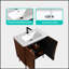 Meuble-lavabo autoportant en noyer rayé de 30 pouces avec lavabo, rangement spacieux et design élégant pour les salles de bain modernes