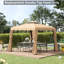 Toit de remplacement pour pavillon de jardin 9,8 pi X, kaki avec auvent extérieur à double aération, toit