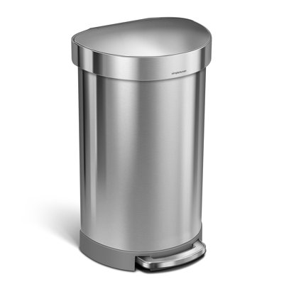 Simplehuman Semi-Round Pedal Bin, Brushed Stainless Steel