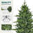  Unlit Slim Green Spruce Artificial Christmas Tree-2004704523