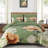 7-Piece Large-Scale Floral Comforter Set Vintage Botanical Print Duvet Cover Set Bed in a bag-122608132-122608128