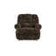Fauteuil inclinable manuel, mur zéro, velours de polyester taupe moelleux Mikey-111119469