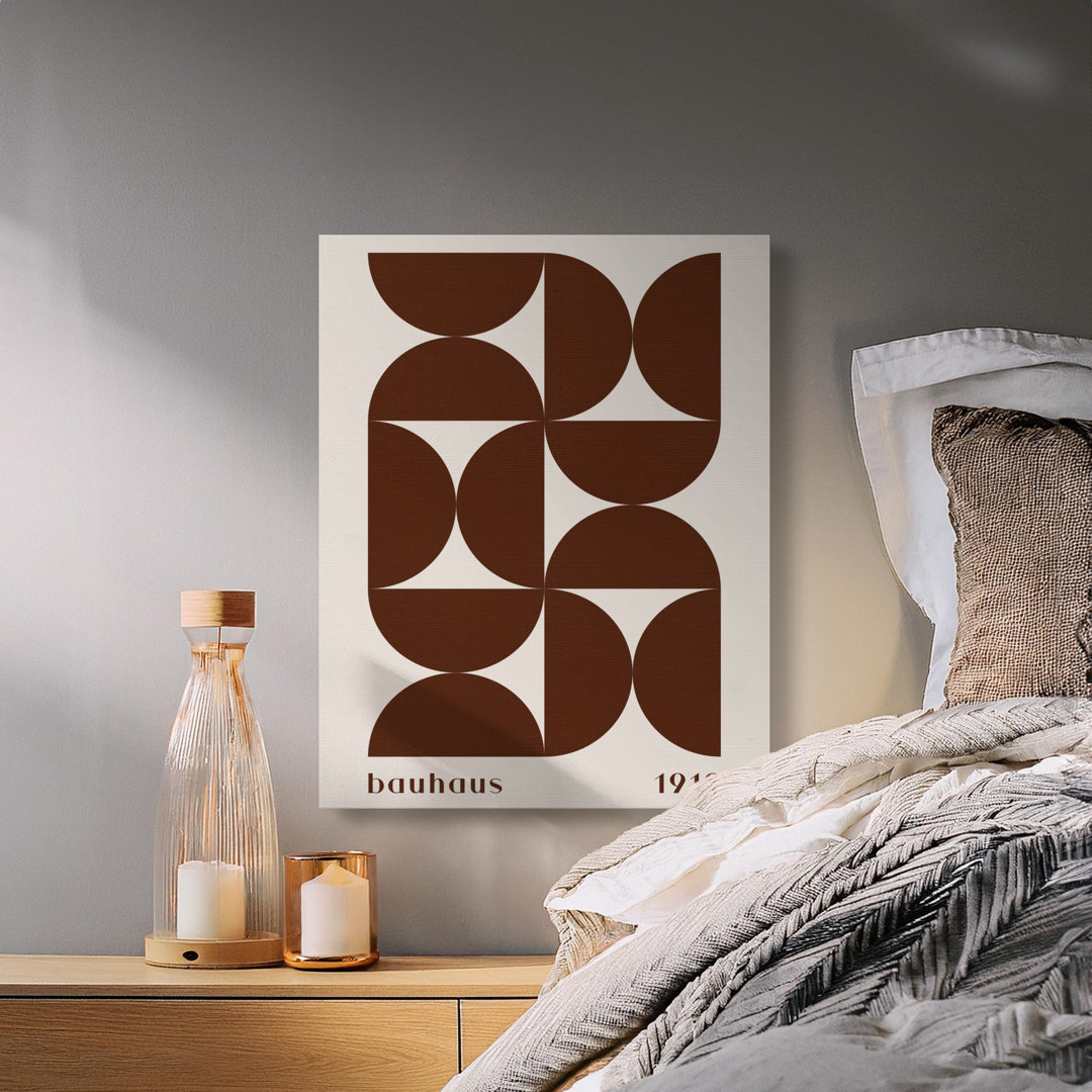 Bauhaus 1919 Canvas Wall Art, Geometric Shapes, Modern Decor, Gallery Wrapped, Ready to Hang, Archival Quality, Statement Piece