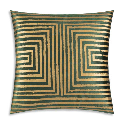 Mona Green Gold Lumbar Pillow