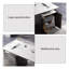 Blanc + pierre frittée en L gris foncé + bois manufacturé + acier inoxydable avec bureau à 3 tiroirs-109242706
