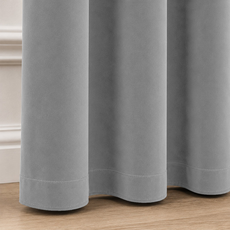 Room Darkening Single Curtain Panel, LIGHT GREY