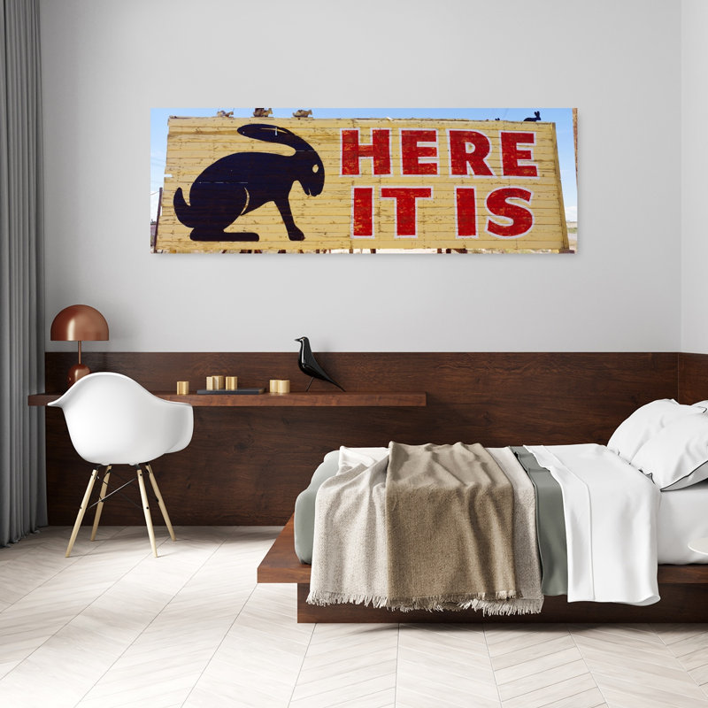 Jack Rabbit Trading Post Sign Joseph City AZ 1 Piece Wrapped Canvas Panoramic Wall Art, 50.8 cm H x 152.4 cm W