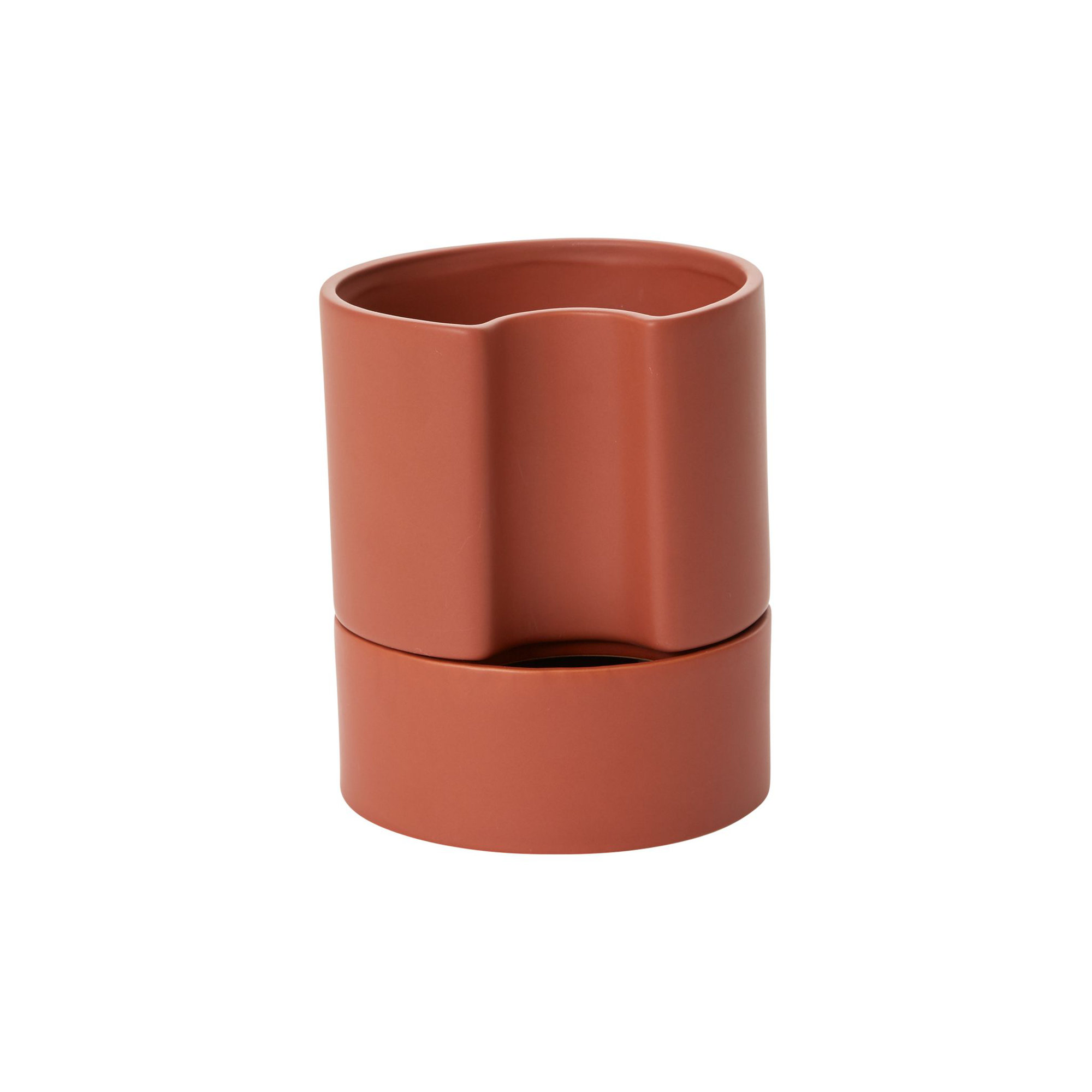 Patti Handmade Ceramic Pot Planter, 7" H x 6" W x 6" D, Terracotta