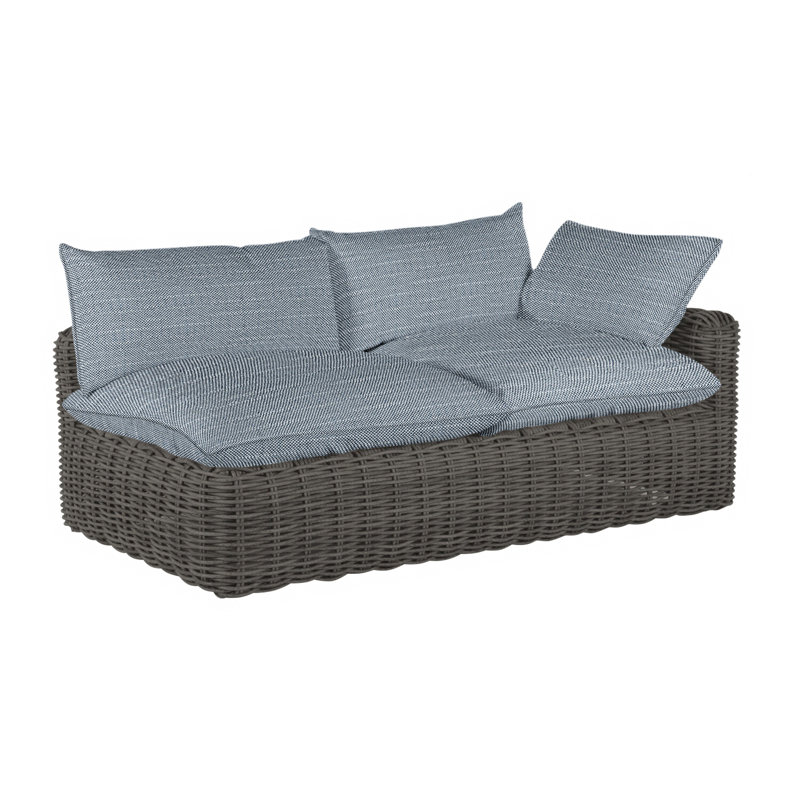 Causeuse Montecito, Welt, Chambray Rollo, Gris ardoise