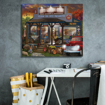 Charlton Home® 'Jebs General Store' by Bigelow Illustrations Canvas Wall Art