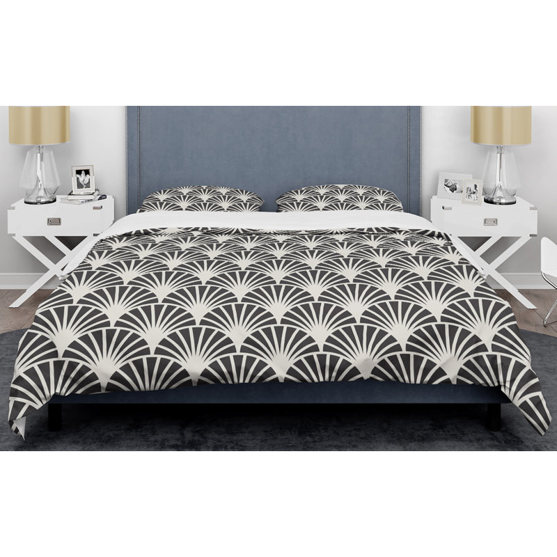 Retro Art Deco - Mid century bedding set - Modern Mid-century Bed cover set, King Duvet Cover + 2 Shams