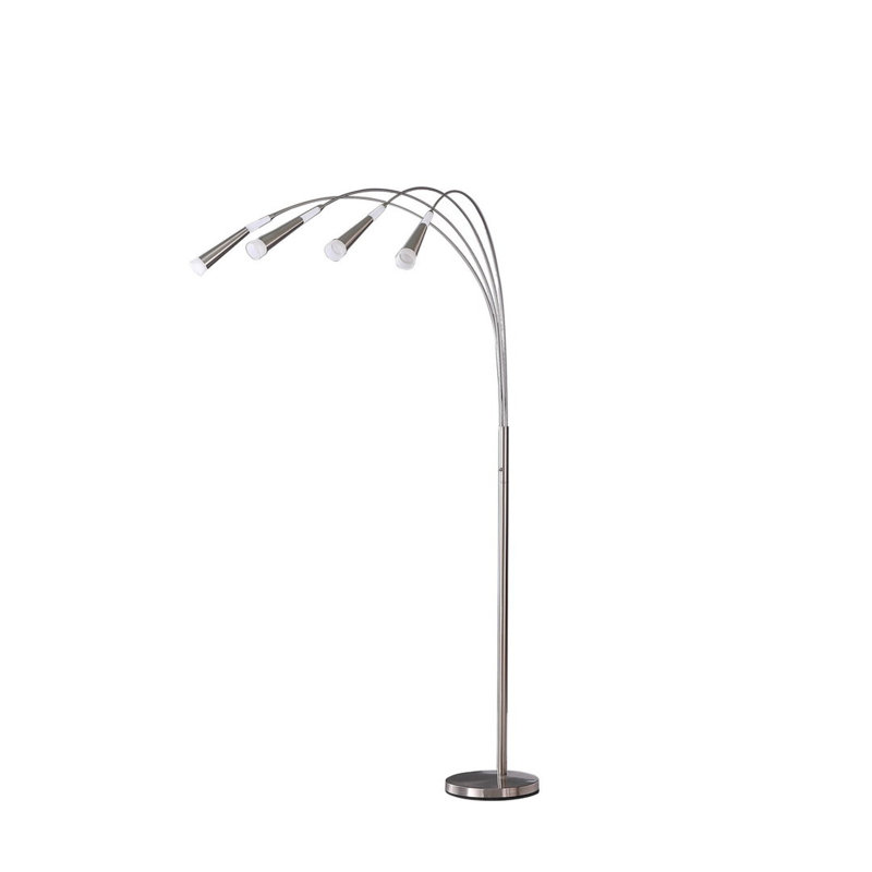 Elegant Led Floor Lamp With Metal Arc Design For Modern Living Spaces