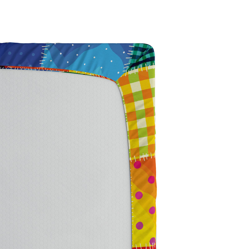 Microfiber Patchwork Fitted Sheet, Full Fitted Sheet