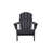 Folding Adirondack Chair With Side Table, 3-Piece Adirondack Chair Set With Wood Texture, Black(Includes 2 Chairs And 1 Table)-45251957